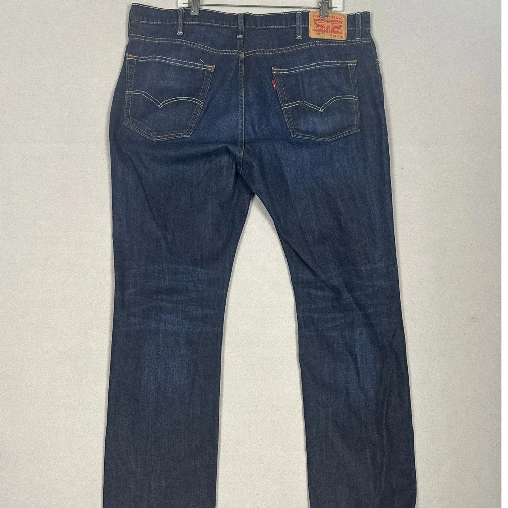 Levis 541 Jeans Mens 38X30 Blue Athletic Taper Dark Wash Stretch 5-Pocket Denim